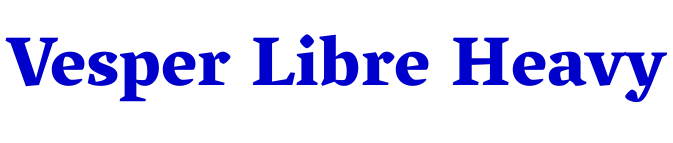 Vesper Libre Heavy шрифт
